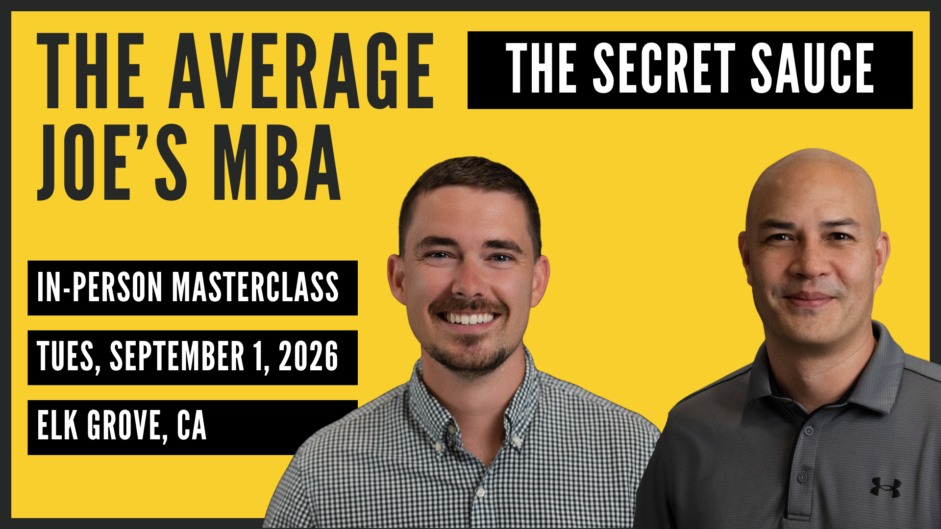 The Secret Sauce event banner